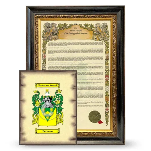 Perimen Framed History and Coat of Arms Print - Heirloom
