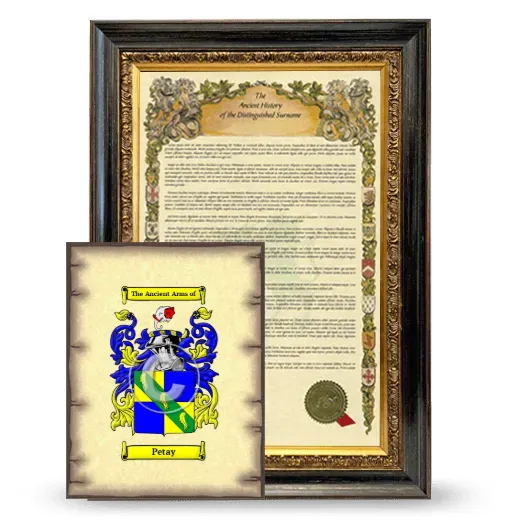 Petay Framed History and Coat of Arms Print - Heirloom