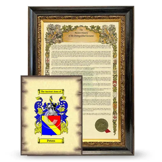 Peters Framed History and Coat of Arms Print - Heirloom