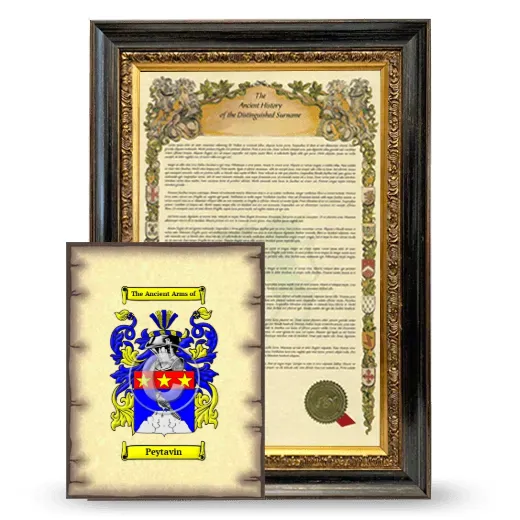 Peytavin Framed History and Coat of Arms Print - Heirloom