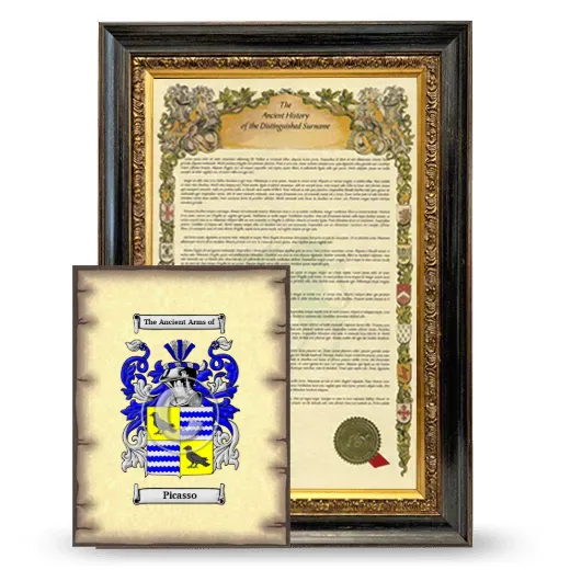 Picasso Framed History and Coat of Arms Print - Heirloom