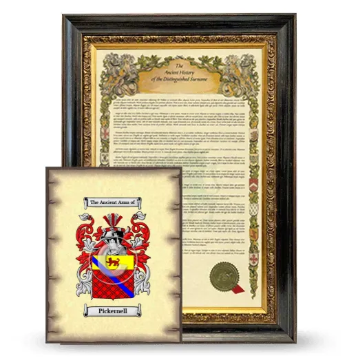 Pickernell Framed History and Coat of Arms Print - Heirloom