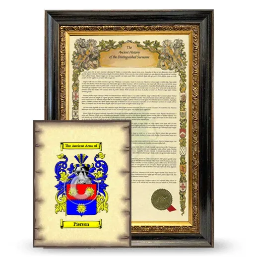 Pierson Framed History and Coat of Arms Print - Heirloom