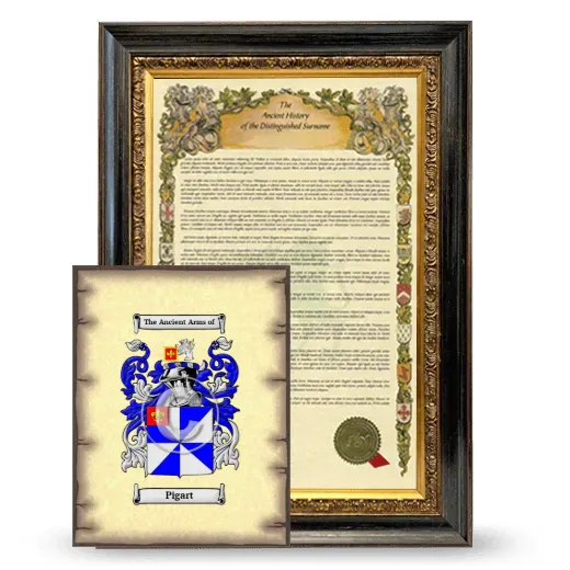 Pigart Framed History and Coat of Arms Print - Heirloom