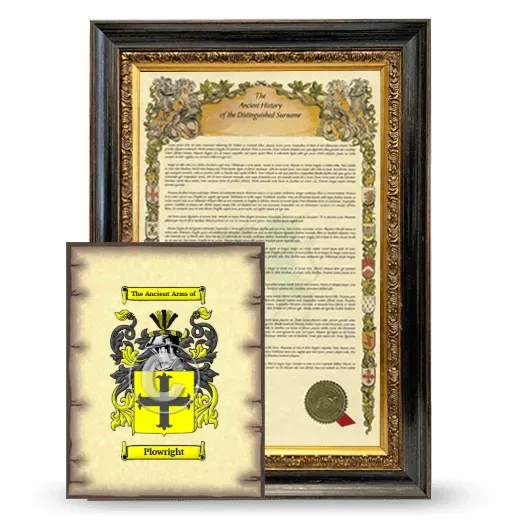 Plowright Framed History and Coat of Arms Print - Heirloom