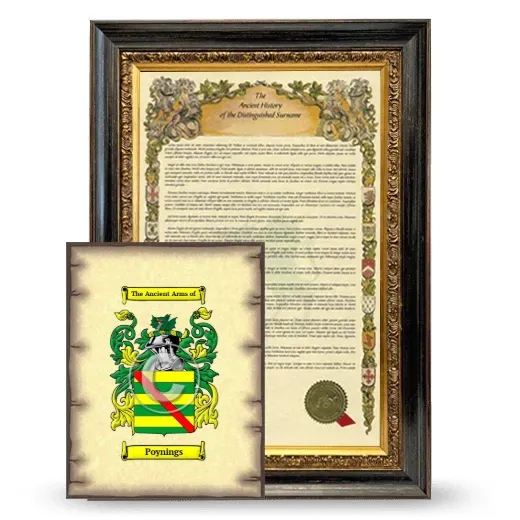 Poynings Framed History and Coat of Arms Print - Heirloom
