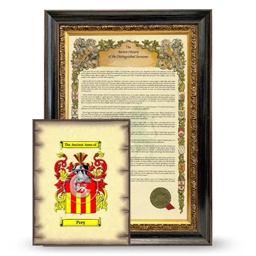 Prey Framed History and Coat of Arms Print - Heirloom