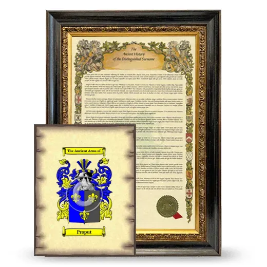 Proput Framed History and Coat of Arms Print - Heirloom