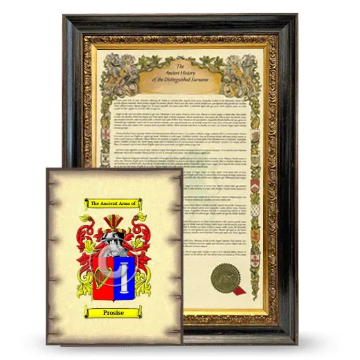 Prosise Framed History and Coat of Arms Print - Heirloom