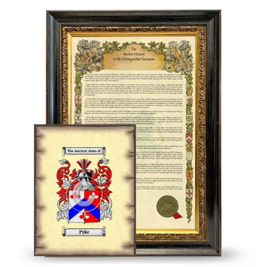 Pyke Framed History and Coat of Arms Print - Heirloom