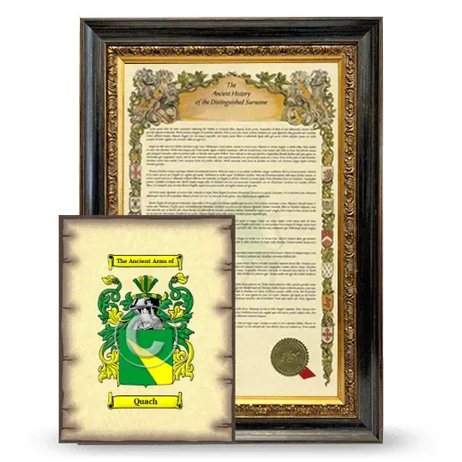 Quach Framed History and Coat of Arms Print - Heirloom