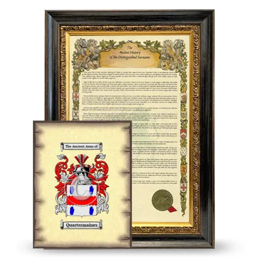 Quartermaines Framed History and Coat of Arms Print - Heirloom
