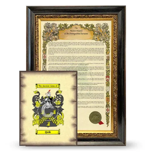 Quik Framed History and Coat of Arms Print - Heirloom