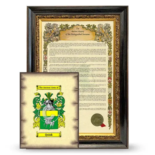 Quink Framed History and Coat of Arms Print - Heirloom