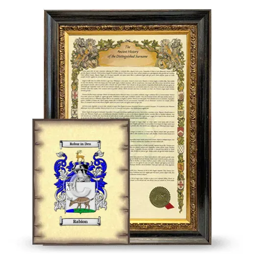Rabion Framed History and Coat of Arms Print - Heirloom