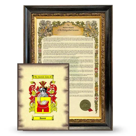 Rasor Framed History and Coat of Arms Print - Heirloom