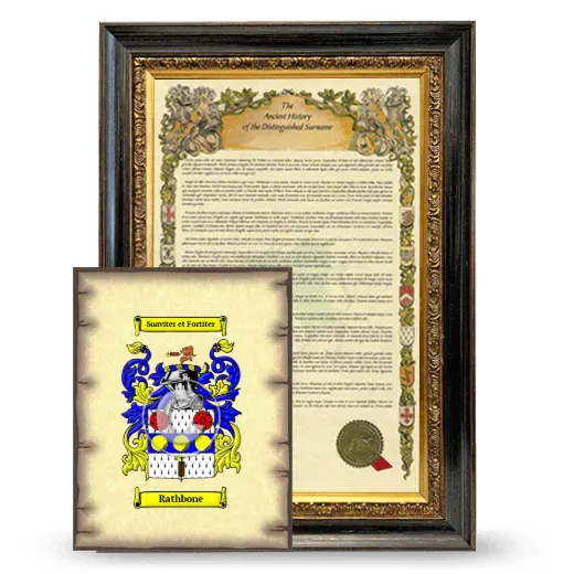 Rathbone Framed History and Coat of Arms Print - Heirloom