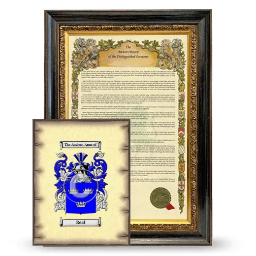 Real Framed History and Coat of Arms Print - Heirloom