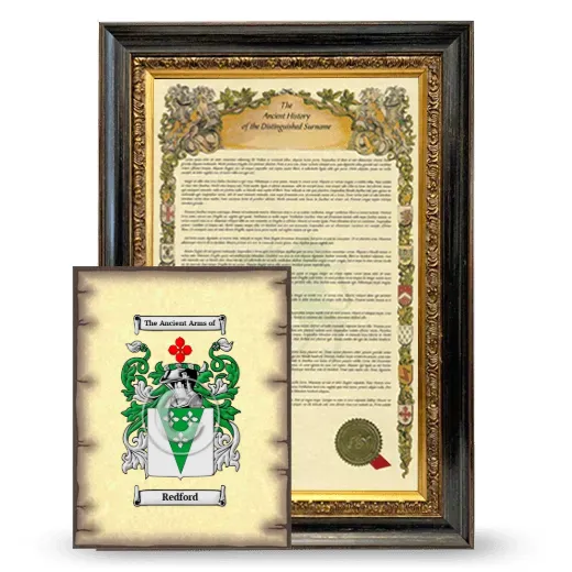 Redford Framed History and Coat of Arms Print - Heirloom