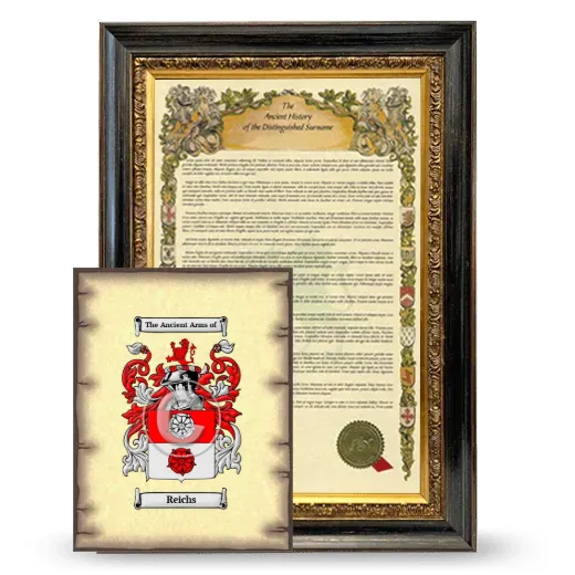 Reichs Framed History and Coat of Arms Print - Heirloom