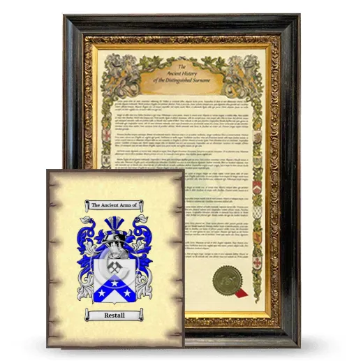 Restall Framed History and Coat of Arms Print - Heirloom