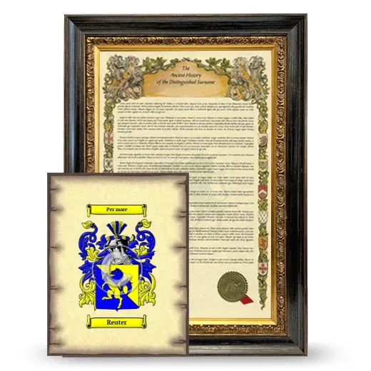 Reuter Framed History and Coat of Arms Print - Heirloom
