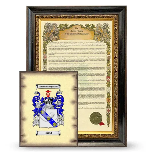 Rhind Framed History and Coat of Arms Print - Heirloom