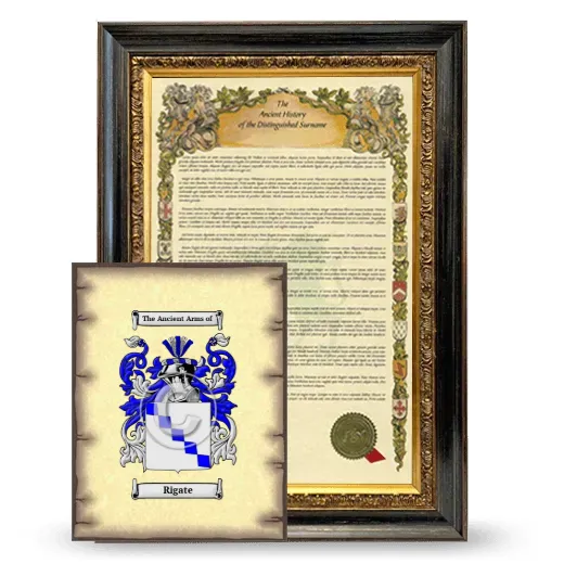 Rigate Framed History and Coat of Arms Print - Heirloom