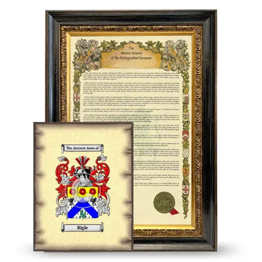 Rigle Framed History and Coat of Arms Print - Heirloom