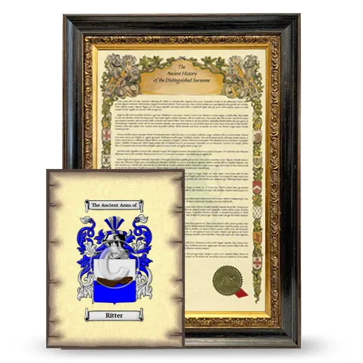 Ritter Framed History and Coat of Arms Print - Heirloom
