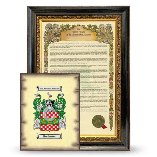 Rochester Framed History and Coat of Arms Print - Heirloom
