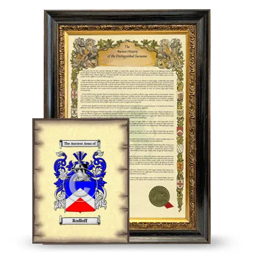 Rodloff Framed History and Coat of Arms Print - Heirloom