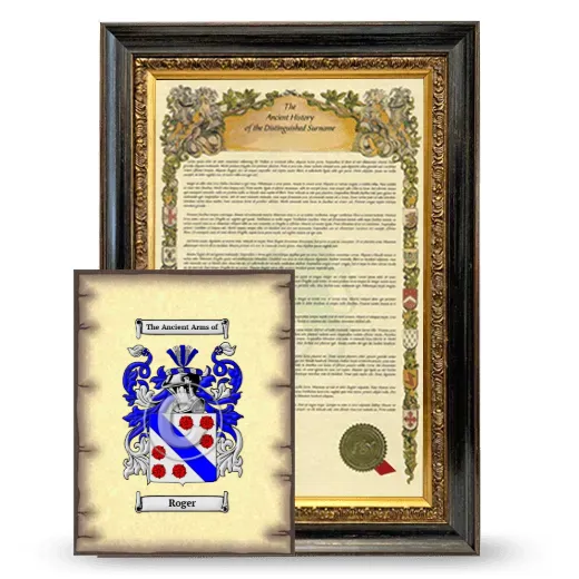 Roger Framed History and Coat of Arms Print - Heirloom