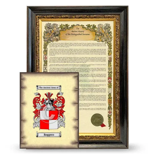 Roggero Framed History and Coat of Arms Print - Heirloom