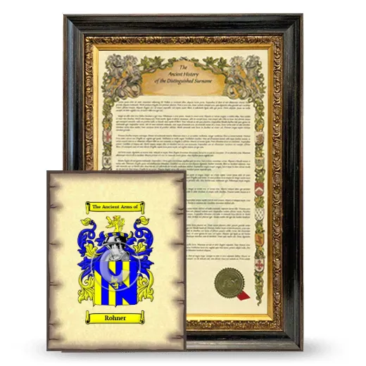 Rohner Framed History and Coat of Arms Print - Heirloom