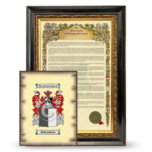 Rohrenbach Framed History and Coat of Arms Print - Heirloom