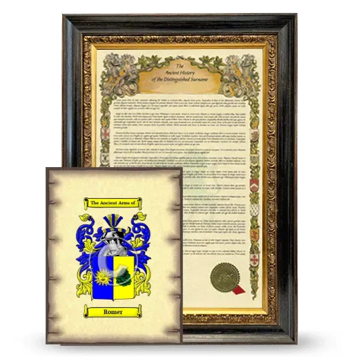 Romer Framed History and Coat of Arms Print - Heirloom