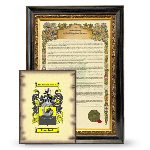 Rosenbeck Framed History and Coat of Arms Print - Heirloom