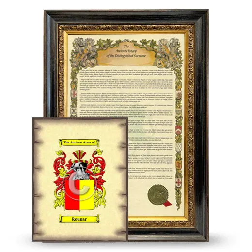 Rounar Framed History and Coat of Arms Print - Heirloom