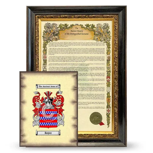 Royer Framed History and Coat of Arms Print - Heirloom