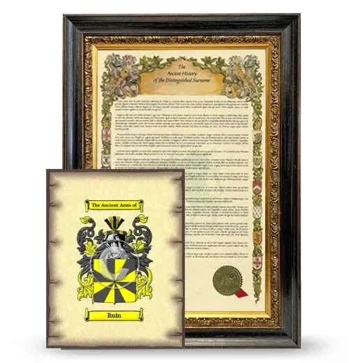 Ruin Framed History and Coat of Arms Print - Heirloom