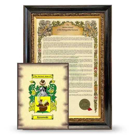 Ryszewski Framed History and Coat of Arms Print - Heirloom