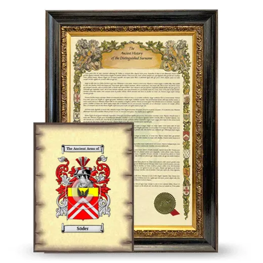 Söder Framed History and Coat of Arms Print - Heirloom