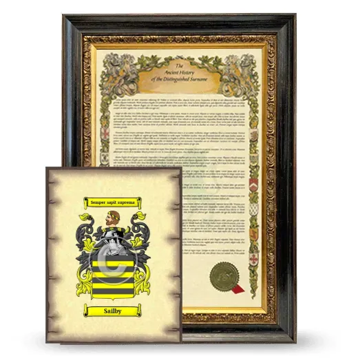 Sailby Framed History and Coat of Arms Print - Heirloom