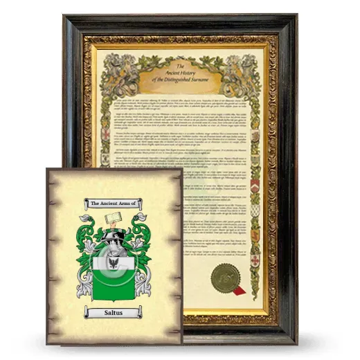 Saltus Framed History and Coat of Arms Print - Heirloom