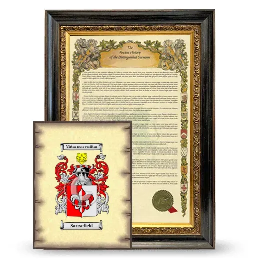 Sarrsefield Framed History and Coat of Arms Print - Heirloom