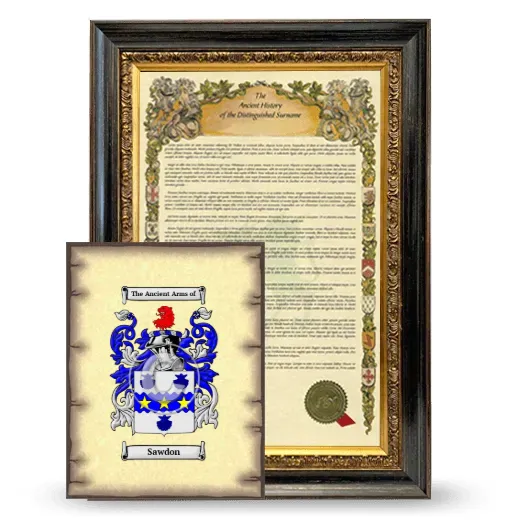 Sawdon Framed History and Coat of Arms Print - Heirloom