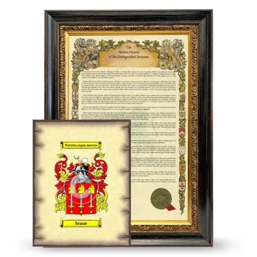Scane Framed History and Coat of Arms Print - Heirloom