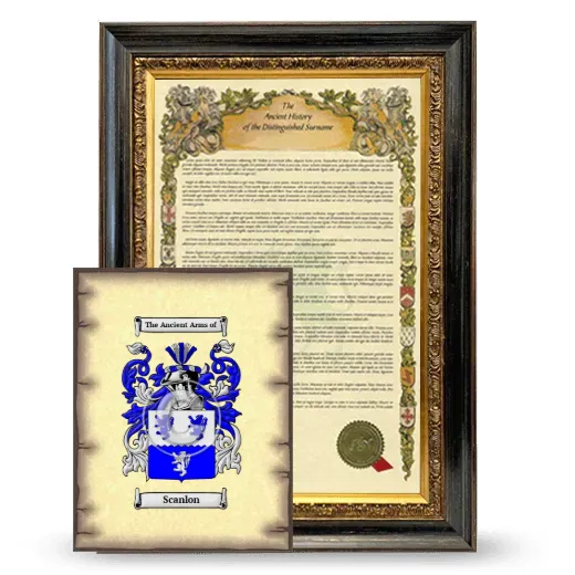 Scanlon Framed History and Coat of Arms Print - Heirloom