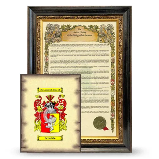 Schatzle Framed History and Coat of Arms Print - Heirloom